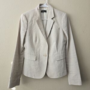 JOSEPH Linen Notched Minimalist Blazer Jacket Size 40 Old Money Elevated Basic